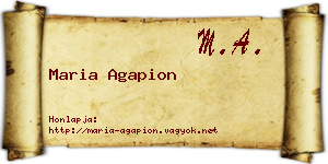 Maria Agapion névjegykártya